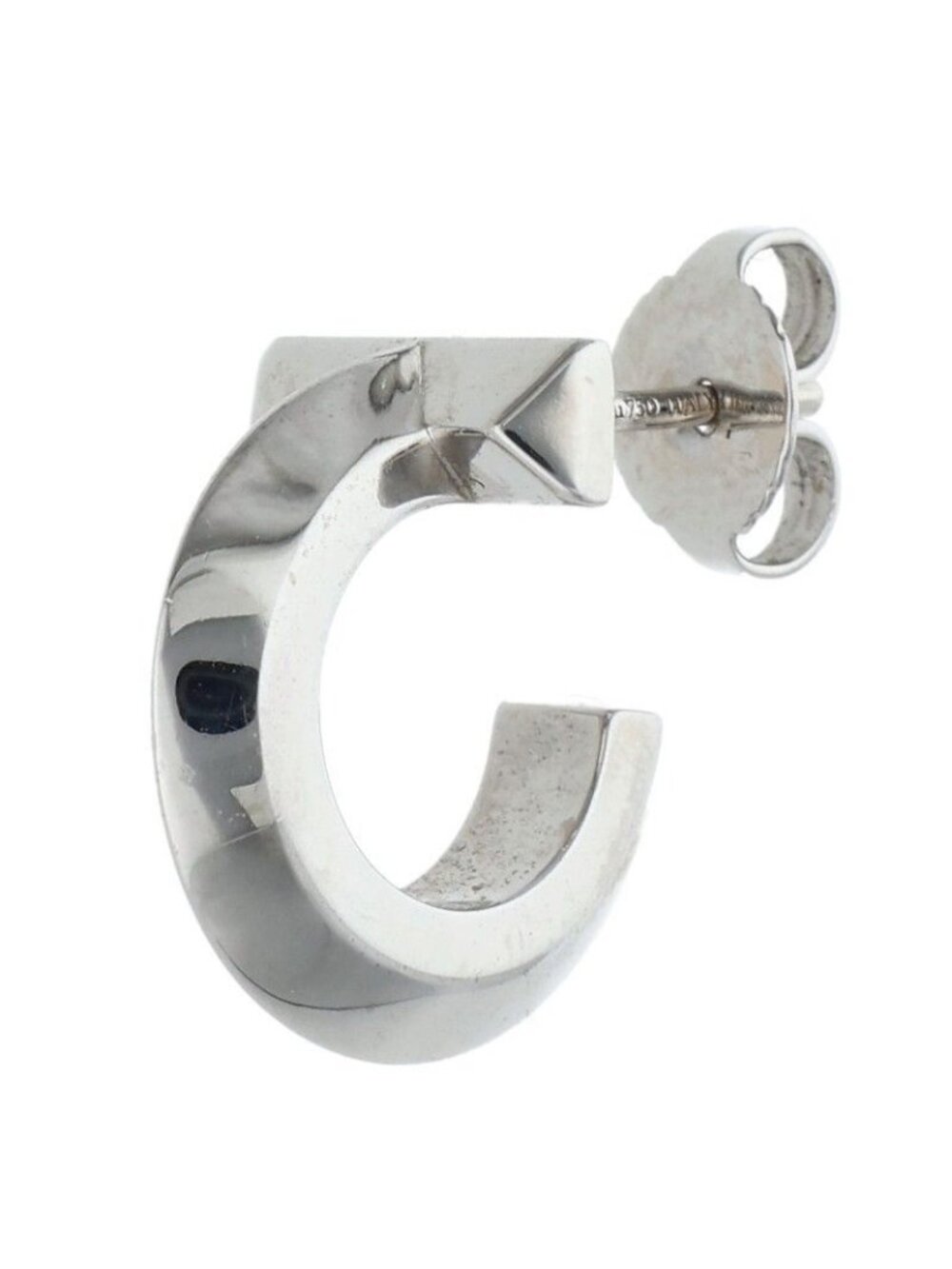 Tiffany & Co T One 18k White Gold Hoop Earrings